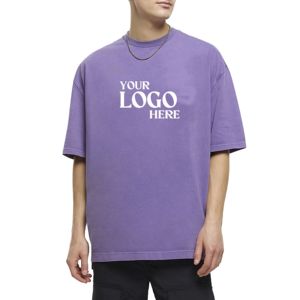 เสื้อยืดแขนสั้นทรงโอเวอร์ไซส์สีครีม รุ่น Heavyweight ปี 2026 ทรงหลวม พิมพ์ลายสกรีน แบรนด์สั่งทำ ผ้าฝ้าย 100% สำหรับผู้ชาย - Product Image 5