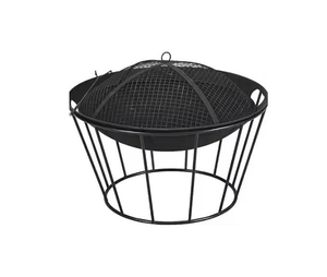 Latest Design Metal Fire Pit <b>BBQ</b> Grill Outdoor Wood Burning Steel Log Firepit for Camping Grilling Smores Yard Cooking Outside - Product Image 5