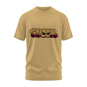 Camiseta Roja Premium con Logotipo Personalizado, Estampado de Dibujos Animados Relajados, Tela de Algodón Ligera y Transpirable, Ajuste Cómodo, Estilo Urbano - Product Image 1