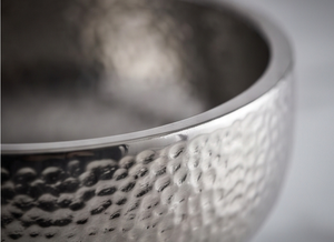 Bol en métal texturé avec pieds, design texturé, vaisselle de cuisine et de salle à manger, article pour fournisseur de commandes en gros - Product Image 6