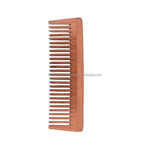 Peine de madera para el crecimiento del cabello de las mujeres | Peine de madera de Neem tratado con hierbas Kacchi para hombres y mujeres | Peine de pelo de dientes anchos para hombres - Product Image 1