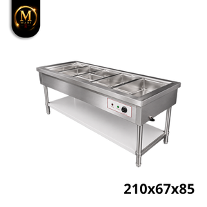 Calentador de Alimentos Comercial de 6 Compartimentos con Baño María y Vapor, de Alta Eficiencia Energética, para Buffet a Gran Escala, Malasia - Product Image 3
