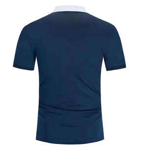 Polo homme de haute qualité, color block, manches courtes, coupe slim, respirant, pour le golf, le sport ou le business, personnalisable. - Product Image 2
