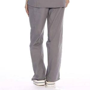 Women <b>Scrub</b> <b>Tops</b> V-Neck Short Sleeve Gray Cotton Polyester Woven Hospital Uniforms for Medical Professionals - Product Image 6