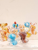 Handgefertigte Lampwork Geblasene Bunte Murano-Glas Tierskulptur Moderne Feng Shui Festival Europa Dekorative Figur Sammlerstück