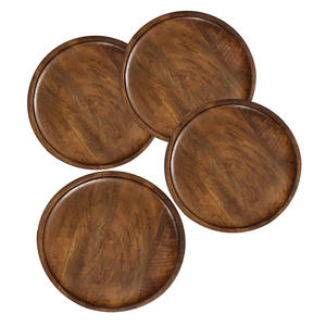 Platos de aperitivo de madera de mango ecológicos multiusos bandejas de servicio platos de comida decorativos tablas de queso desayuno cena uso - Product Image 3