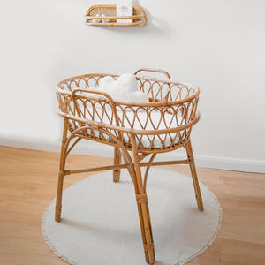 Cuna de ratán hecha en Vietnam para recién nacidos, camas para bebés de bajo costo, muebles de guardería con temática boho. - Product Image 2