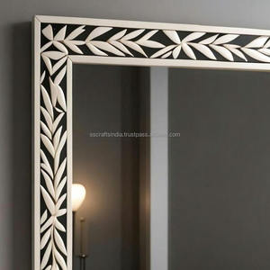 Exportateur indien Miroir mural décoratif personnalisable avec incrustation d'os pour chambre à coucher ou salon disponible à un prix abordable - Product Image 5