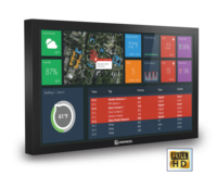 Écran industriel 32 pouces, interface multipoint capacitif projeté, Full HD/VGA, panneau LED anti-reflet IPS/VA, garantie 1 an