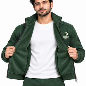 Premium <b>Fleece</b> Tracksuit Warm Hoodie <b>Jogger</b> Pants Winter Sportswear Gym Training Casual Streetwear Custom Apparel Clothing Set - Product Image 4