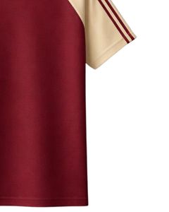 <b>Red</b> Beige Raglan Sleeve T Shirt <b>Men</b> Casual Summer Crew Neck Striped Shoulder Breathable Cotton Blend Soft Comfortable Wear - Product Image 6