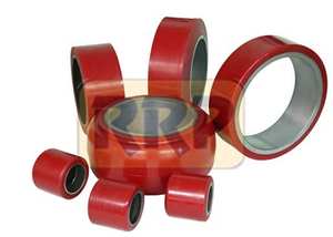 Rodillos de Poliuretano PU Rojos de Alta Durabilidad para Transpaletas, Ruedas de Carga Pesada con Rodamientos, Rodillo Guía Industrial - Product Image 2