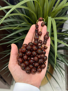 Tasbih islamique en résine époxy de qualité supérieure, perles de prière en cristal, chapelet musulman pour le Dhikr, design artisanal - Product Image 6