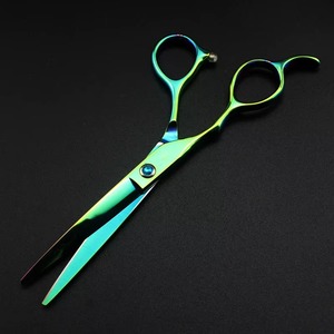 Ciseaux de coiffure professionnels multifonctionnels en acier inoxydable, couleur verte, 6 pouces, outils de coupe pour barbier, US 100g, pour gaucher - Product Image 6