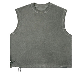 Men Tank Top Sleeveless Workout Fitness Shirt Gym Vest Lightweight 100% Cotton Breathable Summer <b>Muscle</b> Tee Athletic Running - Product Image 1