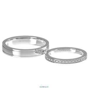 แหวนแต่งงานคู่รักและเครื่องประดับงานแต่งงานคุณภาพสูงจากเวียดนาม ชุดแหวนแต่งงานสัญลักษณ์แห่งความรักนิรันดร์ Glosbe - Product Image 5