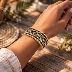 Handmade Boho Seed Bead <b>Bracelets</b> with Personalized Designs <b>Adjustable</b> Bands customizable beaded hand made bands - Product Image 4