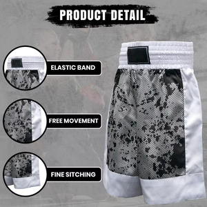 Ensemble de débardeur et short de boxe pour homme, impression par sublimation, tissu respirant et à séchage rapide, vêtements de sport pour boxe. - Product Image 5