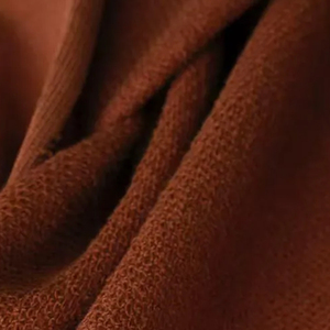 Tela de Felpa Marrón, Peso Medio, Tejido de Punto Liso, Textil de Algodón Sólido para la Fabricación de Prendas de Vestir - Product Image 1