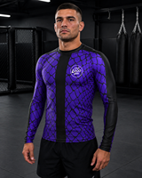 Camiseta Deportiva SKELEV Personalizada para Hombre, Manga Larga, Diseño de Tigre Negro y Amarillo, Transpirable, Ecológica, de Secado Rápido, Spandex/Poliéster