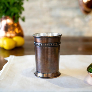 Hammered Copper Cocktail Glass <b>Mug</b> Set of 4 Shot Glass 500ml Capacity <b>Stackable</b> Straws Dishwasher Safe Moscow Mule Beer Whiskey - Product Image 1