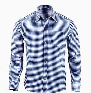 <b>Men</b>’s <b>Blue</b> Bavarian Trachten Oktoberfest <b>Shirt</b> Premium Cotton Party Outfit S to 4XL - Product Image 1