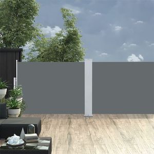 Auvent latéral en polyester anthracite avec revêtement PU 39,4x393,7 po pour portes et fenêtres - Product Image 3