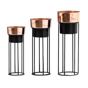 Soporte de Alambre con Recubrimiento de Polvo de Hierro, Duradero, Multiusos, Moderno y Clásico, para Macetas de Interior y Exterior, con Drenaje - Product Image 2