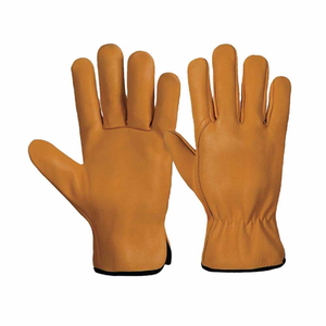 Gants de conduite en cuir de buffle de qualité supérieure, doux et confortables, résistants à l'abrasion, pour le jardinage - Product Image 3