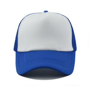 2026 Latest Blue and White Baseball <b>Cap</b> 6-Panel Mesh Fabric Adjustable Unisex Casual <b>Hat</b> Solid Color Spring Summer Style <b>Caps</b> - Product Image 1
