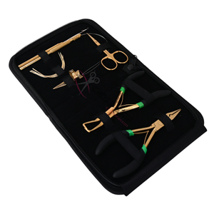 Hair Extension Tools Kit with Precision Hair Extension Plier Wire Loop Loop <b>Threader</b> Mini Scissors Hair Parting Finger <b>Needles</b> - Product Image 1