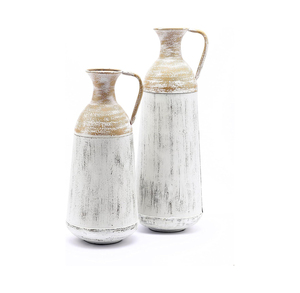 Designer Iron Flower <b>Vase</b> with Refined Patterned Texture and Modern Home Decor Presence - Product Image 2