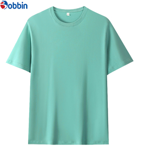 เสื้อยืดคอกลมแขนสั้นผ้าไหม/ผ้าฝ้ายสำหรับผู้ชายไซส์ใหญ่ ดีไซน์ใหม่ขายดี สวมใส่สบาย ระบายอากาศได้ดี แห้งเร็ว พร้อมโลโก้ด้านหน้า - Product Image 5