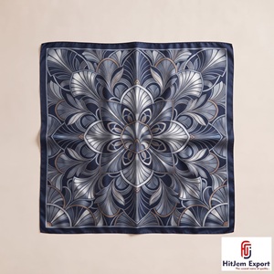 Écharpe carrée haut de gamme, impression numérique personnalisée, tissu léger, accessoires de mode élégants pour femmes, fabricant OEM ODM en gros - Product Image 3