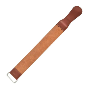 Lanière de rasoir professionnelle en cuir véritable et acier inoxydable, durable, légère, pour l'entretien des lames, avec extrémités renforcées - Product Image 6