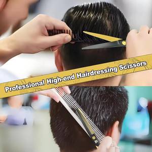 Ciseaux de coiffure professionnels en acier inoxydable 440C, lame tranchante, manche long, pour droitiers, pour usage en salon de coiffure - Product Image 6