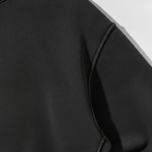 Sudadera con Capucha Extra Grande para Hombre, de Alta Calidad, Personalizada, Negra, de Algodón y Felpa, para Invierno, Corte Regular, Transpirable y Ecológica - Product Image 4