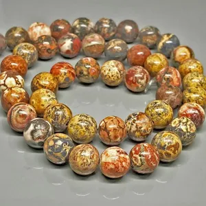 Cuentas de Jaspe Piel de Leopardo Natural de 6mm, Redondas y Lisas, Grado AA+, para Fabricación de Joyería, Venta al Por Mayor - Product Image 4