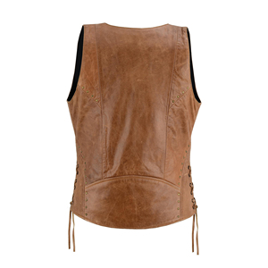 Best Selling Women <b>Leather</b> <b>Vest</b> Made With High Quality Material Durable Seams And OEM Service Suitable For Bulk Orders Fashion - Product Image 3