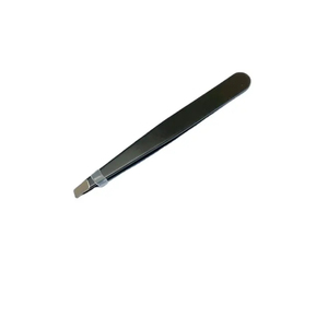 Pince à épiler en acier inoxydable de haute qualité, faite à la main, écologique, antistatique, légère, confortable, avec pointe inclinée - Product Image 1