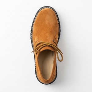 Zapatos de Plataforma de Gamuza Color Bronceado para Hombre, con Punta Redonda, Cordones, Impermeables, Casuales, para Caminar, de Otoño, de PU - Product Image 5