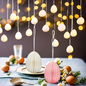 Adornos de Papel de Panal para Manualidades de Pascua de 2.5 Pulgadas, Decoraciones para Fiestas en Interiores con Impresión Offset de 4 Colores - Product Image 6