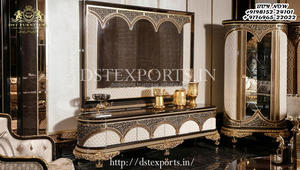 Unidad de TV Europea con acabado de nogal clásico, mueble de madera antiguo, armario y suelo - Product Image 4