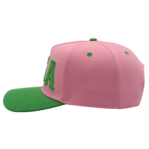 หมวกแก๊ปปักตัวอักษรสีเขียว AKA Pink Letters หมวกเบสบอลปรับขนาดได้ ผ้าฝ้าย แฟชั่นลำลอง สตรีทแวร์ - Product Image 6