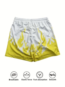 Shorts de sport pour homme à séchage rapide avec poches, taille élastique, couleur unie, vêtements de course athlétiques, légers, longueur courte - Product Image 1