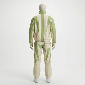 Conjunto Deportivo Unisex Reddito con Estampado Geométrico 2 en 1, Cierre Frontal Completo, Estilo Urbano, Transpirable, 100% Nailon, para Adultos, Corte Regular - Product Image 3