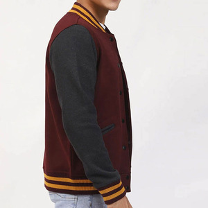 2025 New High Quality Wool Varsity Jacket <b>Men</b> Custom Chenille Embroidery Leather Sleeves Winter Work High Quality snow jacket - Product Image 3