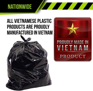 Sacs poubelles noirs extra résistants TH GB-009 65 gallons 1,5 mil pour hôtel, restaurant, parc, commerce de luxe, usage commercial - Product Image 5