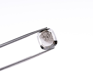 Diamant de laboratoire fantaisie taille coussin sel et poivre de 1,25 ct, pierre libre pour bijoux, taille personnalisée, diamant sel-poivre taille coussin - Product Image 2