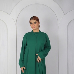 Abaya Contemporánea de Media Cuello para Mujer, Ropa Islámica Moderna, Elegante y de Lujo, Ropa al por Mayor, Diseño Tradicional - Product Image 1